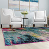 Chromatic Oasis Collection Area Rug -  Oasis Square Multi  lifestyle 101
