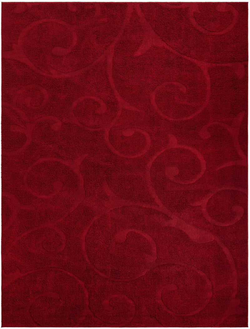 Botanical Bliss Shag Collection Area Rug - Blossomdale Rectangle Red  lifestyle 3