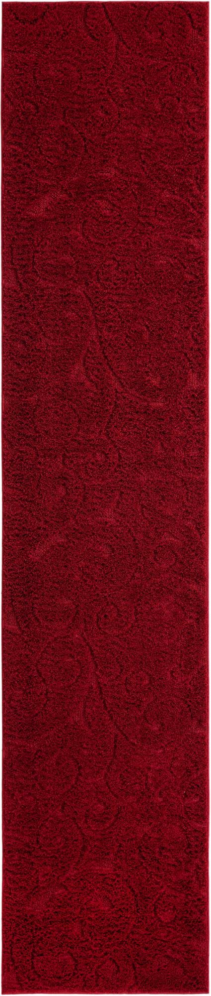 Botanical Bliss Shag Collection Area Rug - Blossomdale Runner Red  lifestyle 48