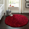 Botanical Bliss Shag Collection Area Rug - Blossomdale Round Red  lifestyle 117