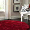 Botanical Bliss Shag Collection Area Rug - Blossomdale Round Red  lifestyle 120