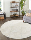 Trellis Haven Collection Area Rug - Havenwood Round Ivory  lifestyle 88