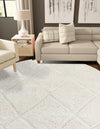 Trellis Haven Collection Area Rug - Havenwood Round Ivory  lifestyle 102