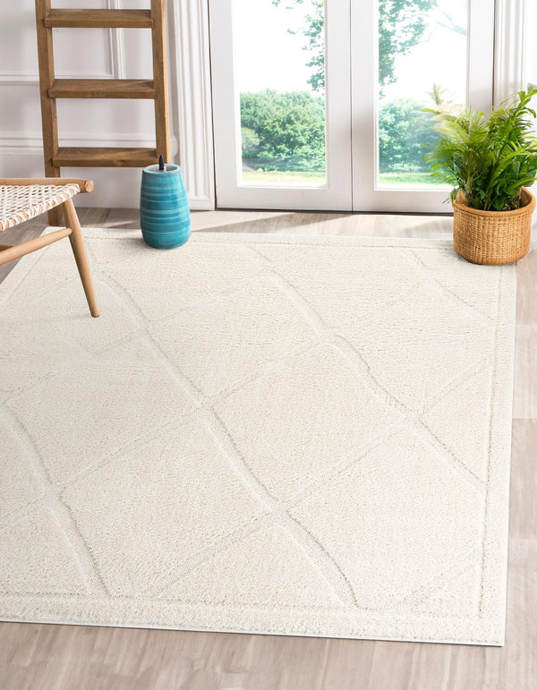 Trellis Haven Collection Area Rug - Havenwood Square Ivory  lifestyle 81