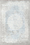Rustic Charm Revival Collection Area Rug -  Meadowland Rectangle Light Blue  lifestyle 2