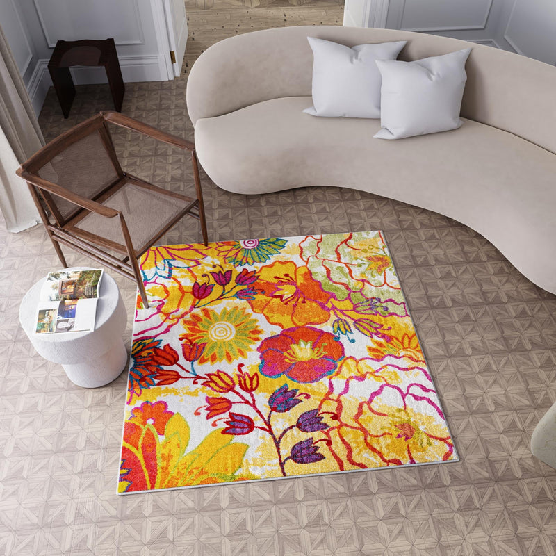 Venetian Elegance Collection Area Rug -  Accademia Square Ivory  lifestyle 78