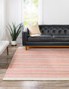 Coastal Weave Collection Area Rug - Marina Square Blush Pink  lifestyle 34