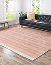 Coastal Weave Collection Area Rug - Marina Square Blush Pink  lifestyle 36