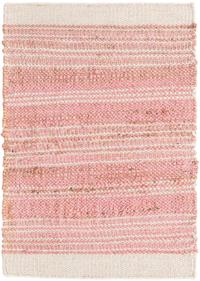 Coastal Weave Collection Area Rug - Marina Rectangle Blush Pink  lifestyle 3