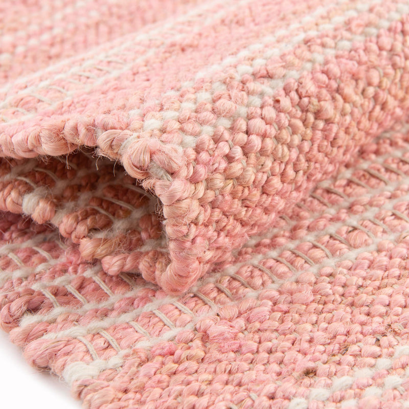 Coastal Weave Collection Area Rug - Marina Rectangle Blush Pink  lifestyle 10