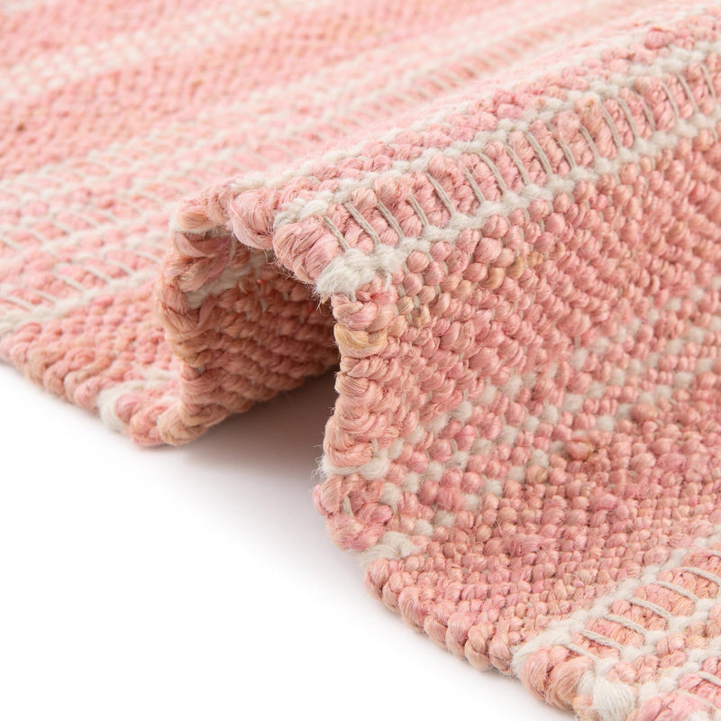 Coastal Weave Collection Area Rug - Marina Rectangle Blush Pink  lifestyle 18