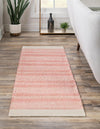 Coastal Weave Collection Area Rug - Marina Runner Blush Pink  lifestyle 57