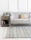Coastal Weave Collection Area Rug - Marina Rectangle Gray  lifestyle 5