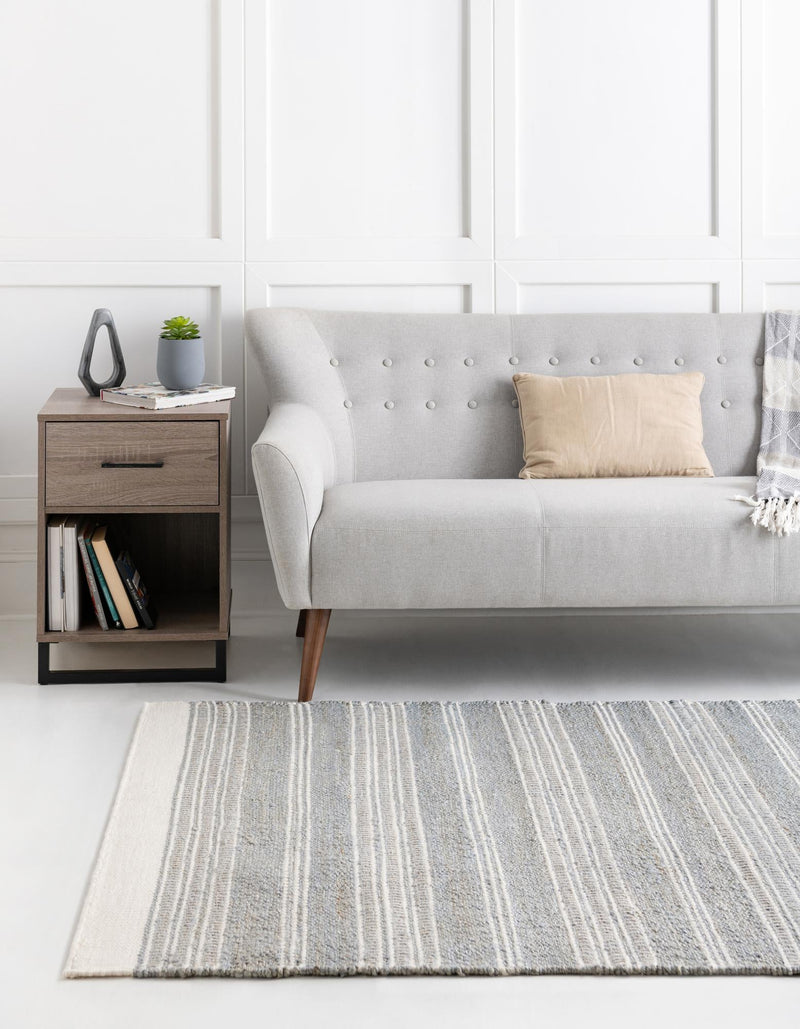 Coastal Weave Collection Area Rug - Marina Rectangle Gray  lifestyle 5