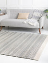 Coastal Weave Collection Area Rug - Marina Rectangle Gray  lifestyle 12