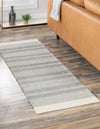 Coastal Weave Collection Area Rug - Marina Runner Gray  lifestyle 72