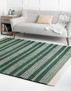 Coastal Weave Collection Area Rug - Marina Rectangle Hunter Green  lifestyle 13