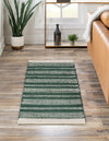 Coastal Weave Collection Area Rug - Marina Runner Hunter Green  lifestyle 60