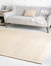 Coastal Weave Collection Area Rug - Marina Rectangle Ivory and White  lifestyle 14
