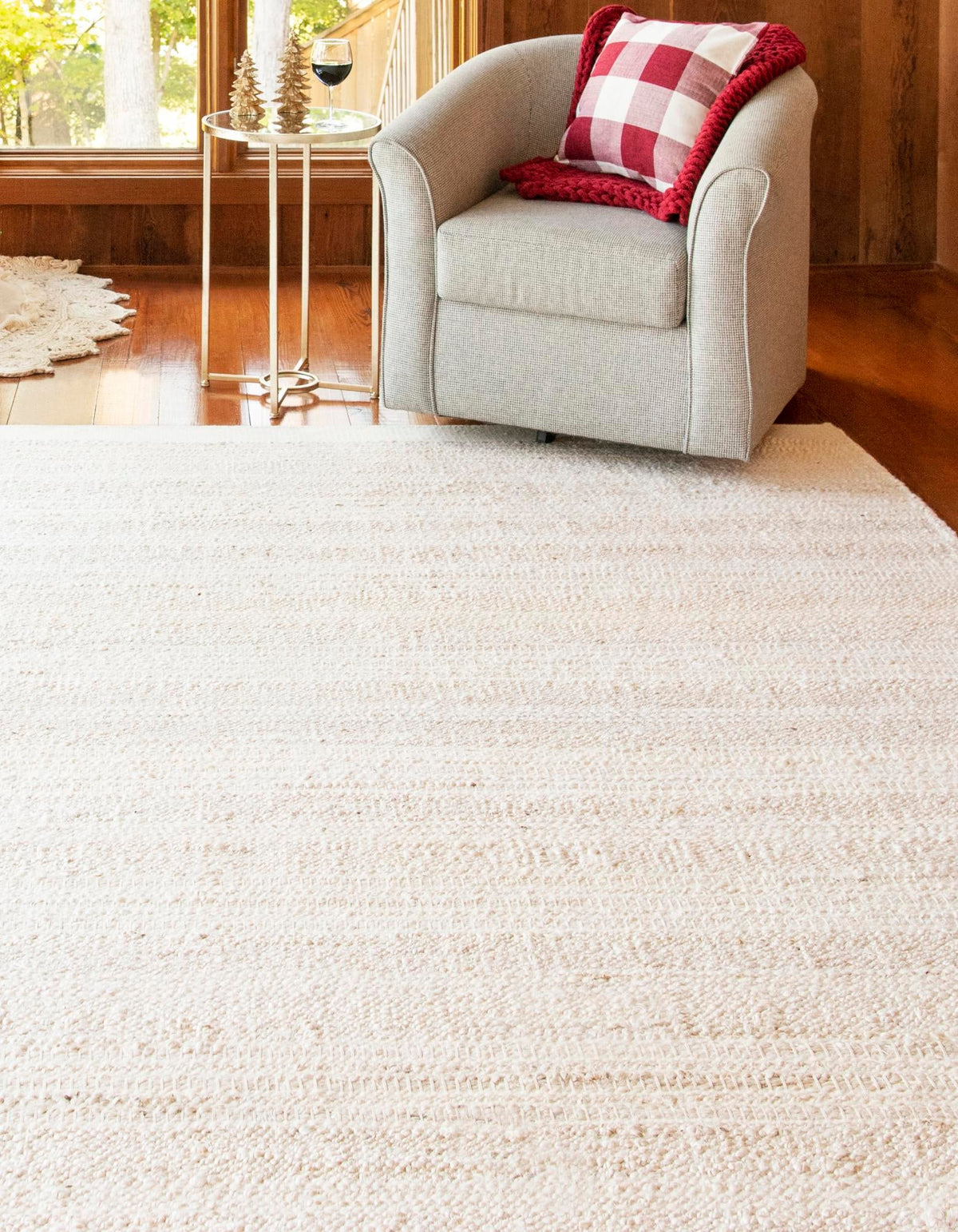 Coastal Weave Collection Area Rug - Marina Rectangle Ivory and White  lifestyle 17
