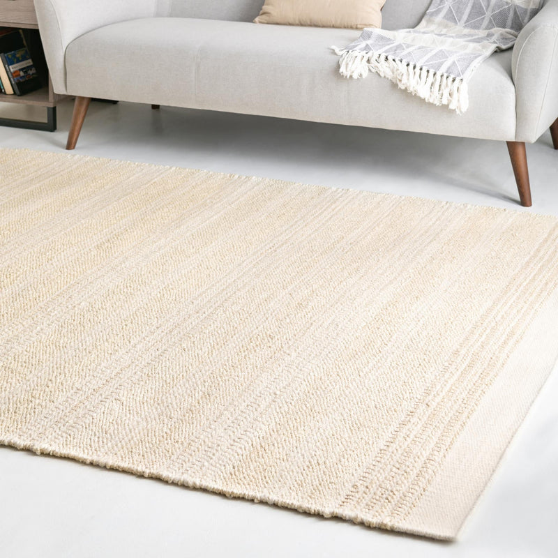 Coastal Weave Collection Area Rug - Marina Rectangle Ivory and White  lifestyle 49