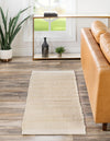 Coastal Weave Collection Area Rug - Marina Runner Ivory and White  lifestyle 62