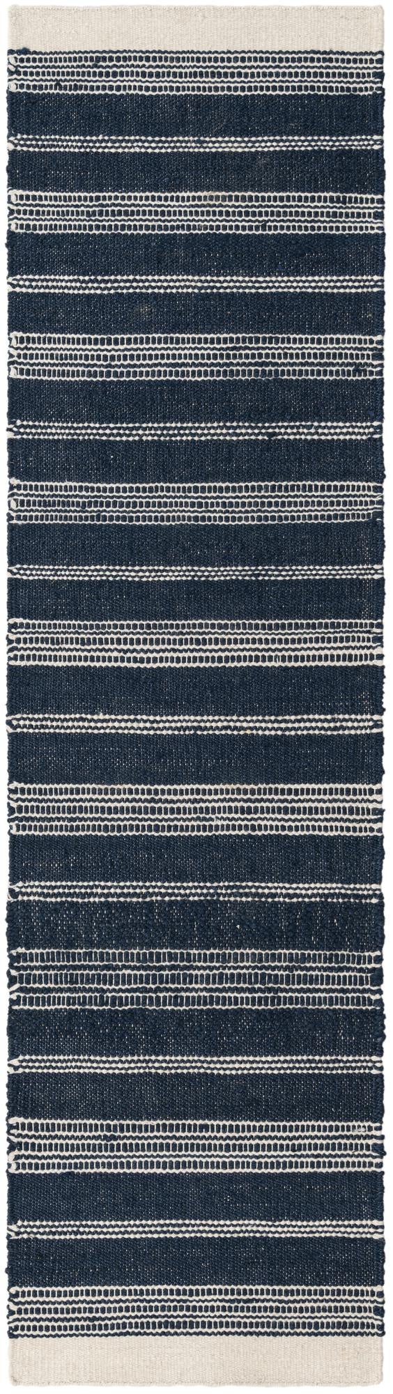 Coastal Weave Collection Area Rug - Marina Runner Navy Blue  lifestyle 31