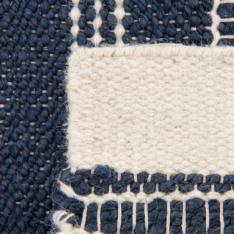 Coastal Weave Collection Area Rug - Marina Rectangle Navy Blue  lifestyle 15
