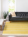 Coastal Weave Collection Area Rug - Marina Square Sunshine Yellow  lifestyle 68