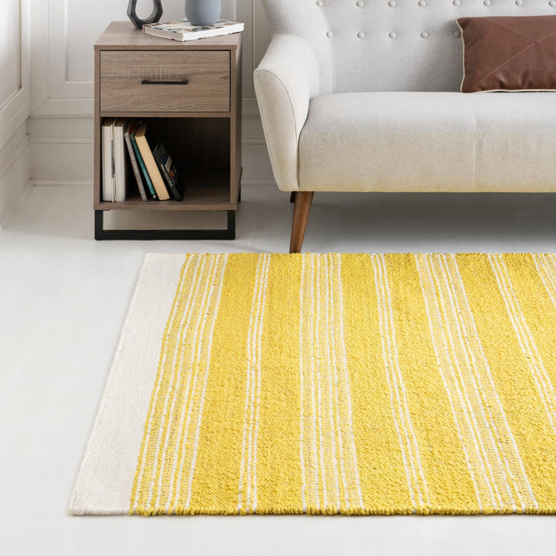 Coastal Weave Collection Area Rug - Marina Rectangle Sunshine Yellow  lifestyle 44