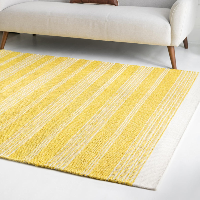Coastal Weave Collection Area Rug - Marina Rectangle Sunshine Yellow  lifestyle 51