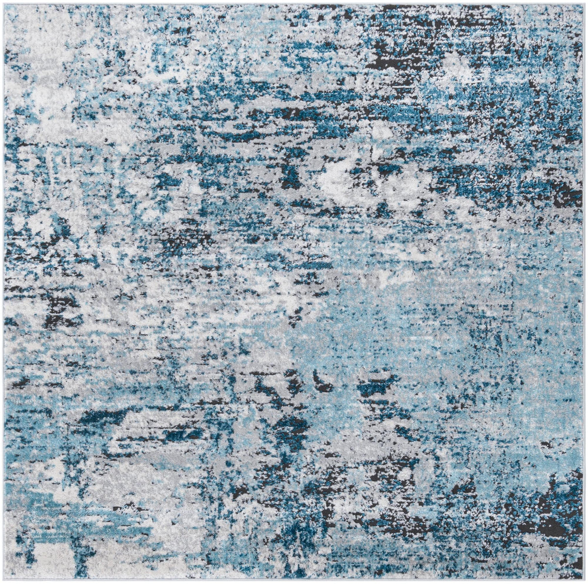 Dresden Elegance Collection Area Rug -  Pirna Square Blue  lifestyle 61