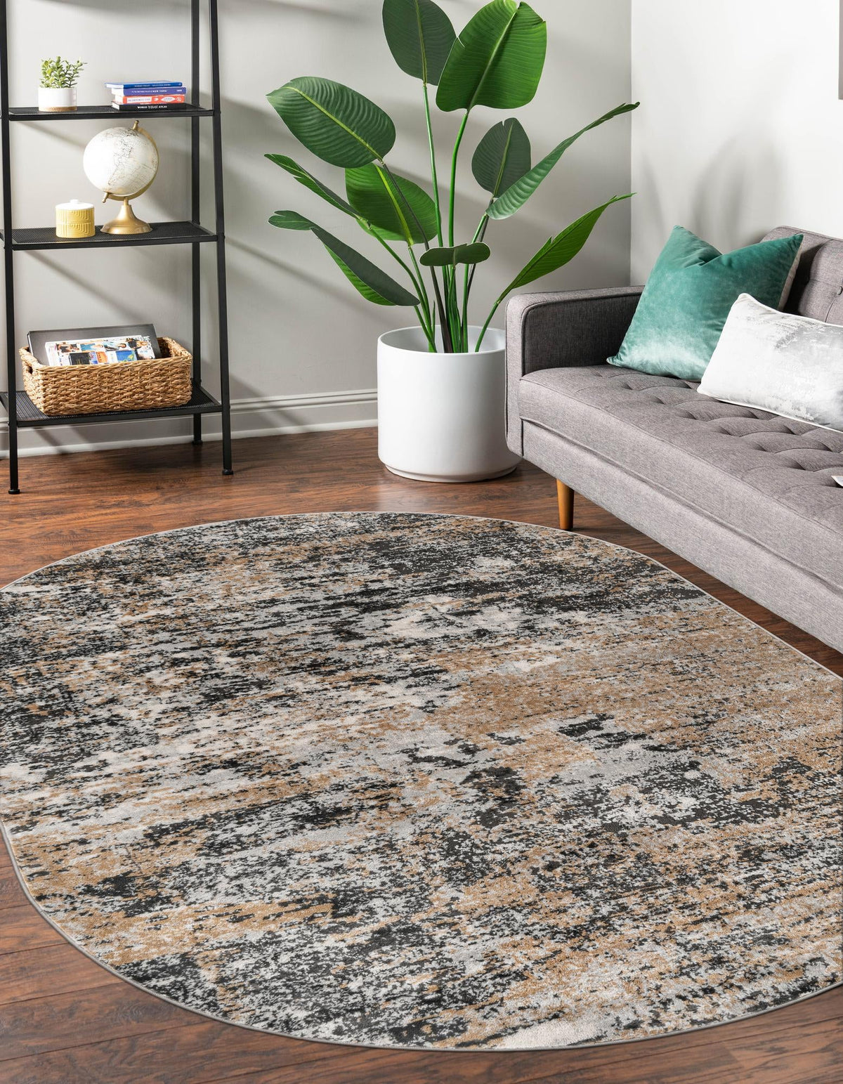 Dresden Elegance Collection Area Rug -  Pirna Oval Beige  lifestyle 81