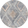 Aegean Elegance Collection Area Rug -  Rhodes Round Gray  lifestyle 34