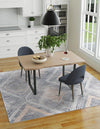Aegean Elegance Collection Area Rug -  Rhodes Square Gray  lifestyle 78