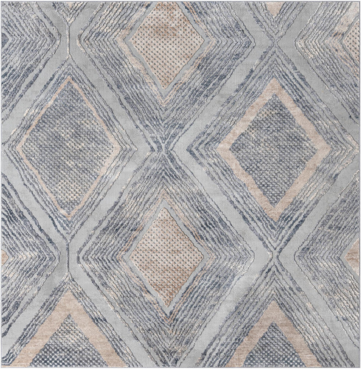 Aegean Elegance Collection Area Rug -  Rhodes Square Gray  lifestyle 35