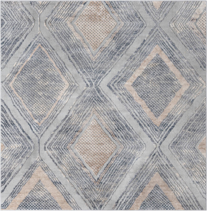 Aegean Elegance Collection Area Rug -  Rhodes Square Gray  lifestyle 35