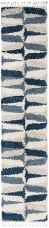 Cozy Cove Shag Collection Area Rug -  Tidewater Runner Blue  lifestyle 54