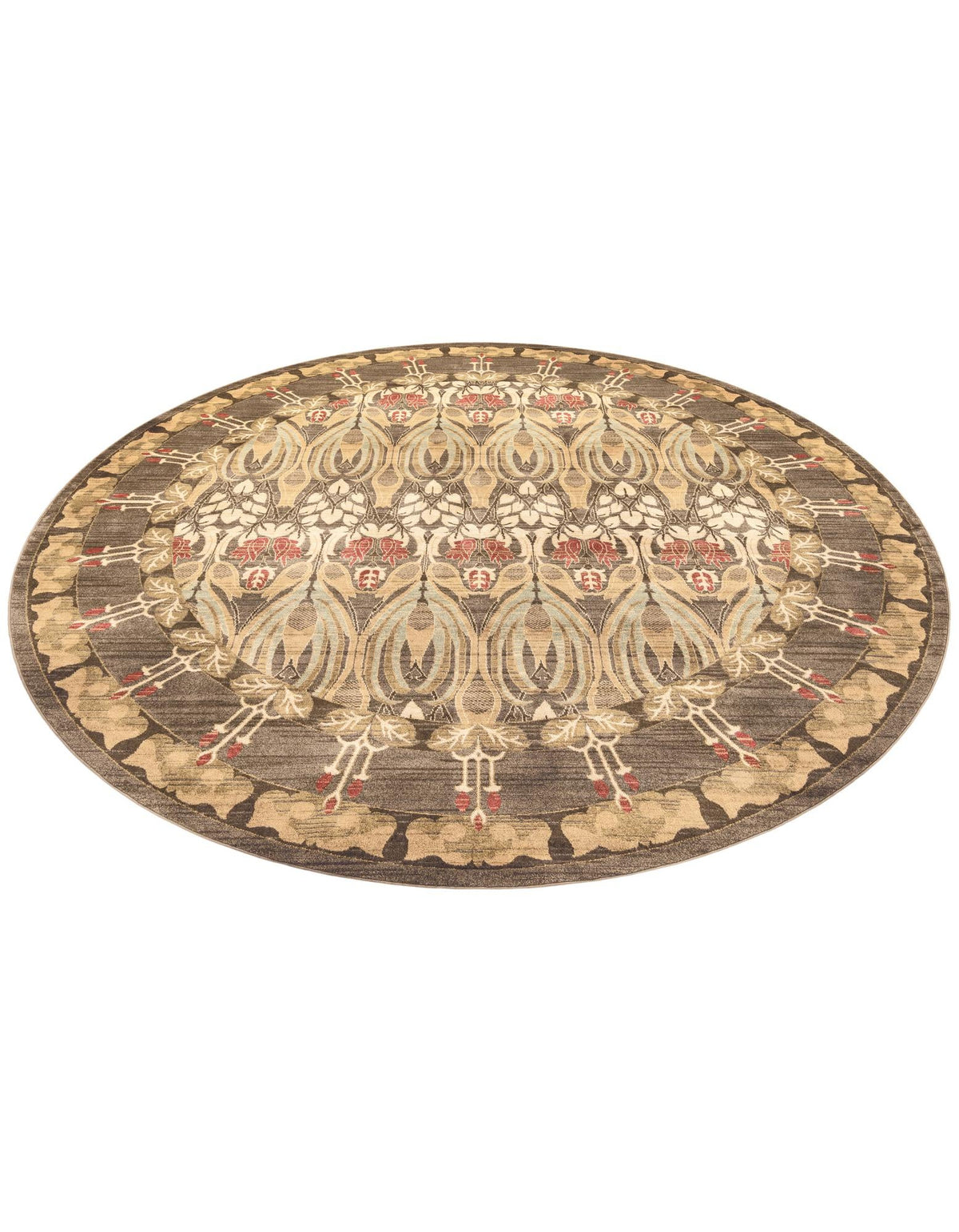 Chelsea Elegance Collection Area Rug -  Brompton (Brown) Round Brown  lifestyle 53