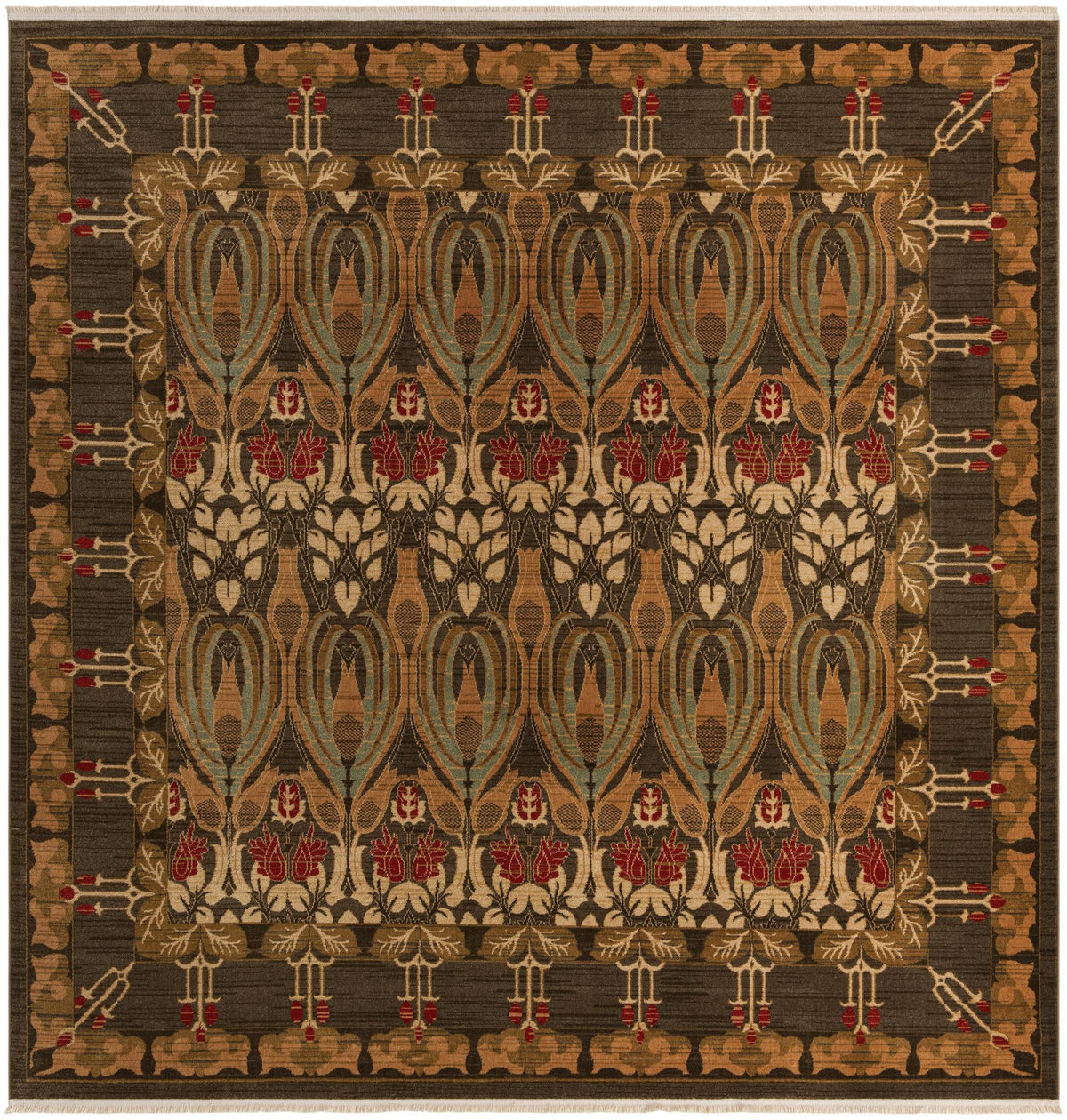 Chelsea Elegance Collection Area Rug -  Brompton (Brown) Square Brown  lifestyle 18