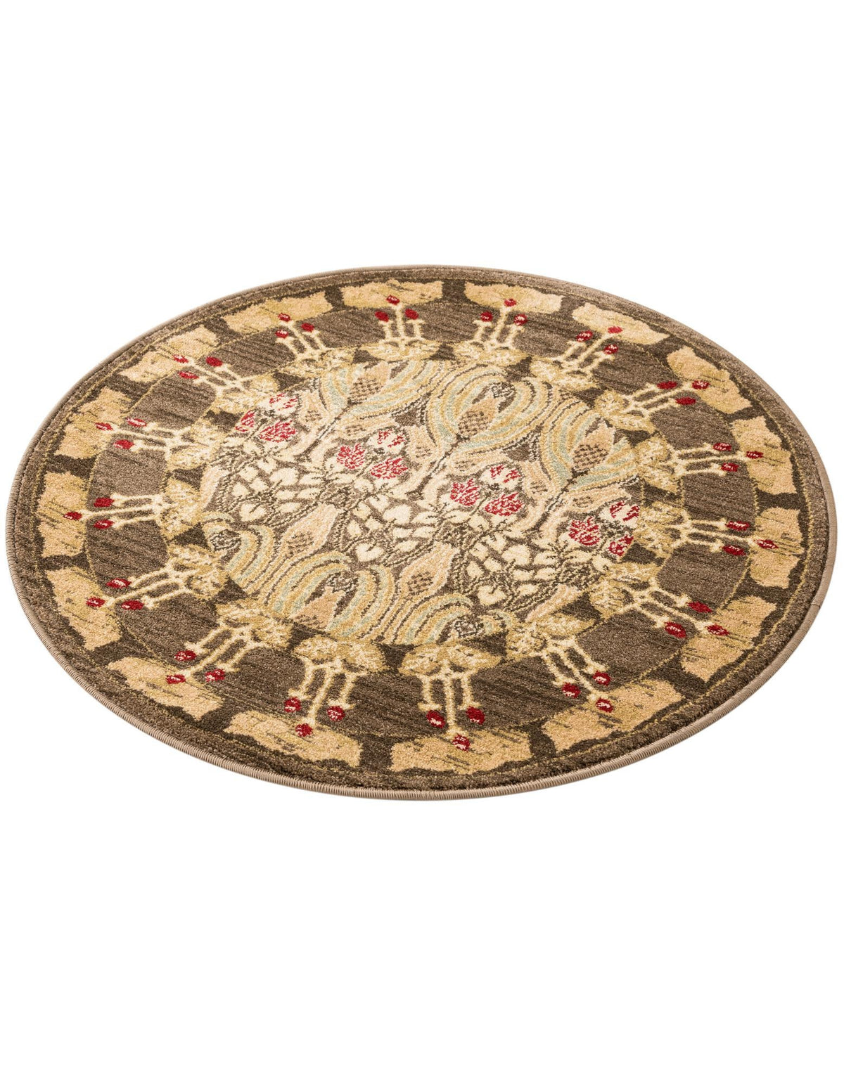 Chelsea Elegance Collection Area Rug -  Brompton (Brown) Round Brown  lifestyle 62