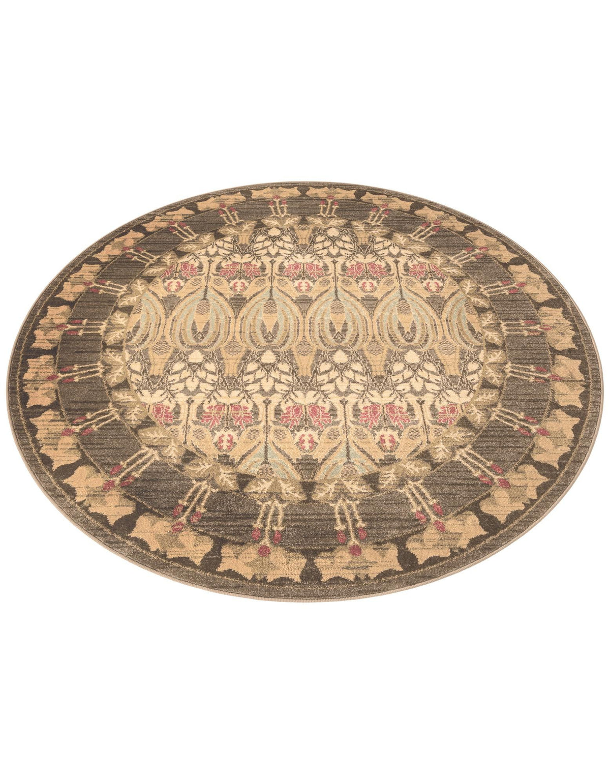 Chelsea Elegance Collection Area Rug -  Brompton (Brown) Round Brown  lifestyle 63