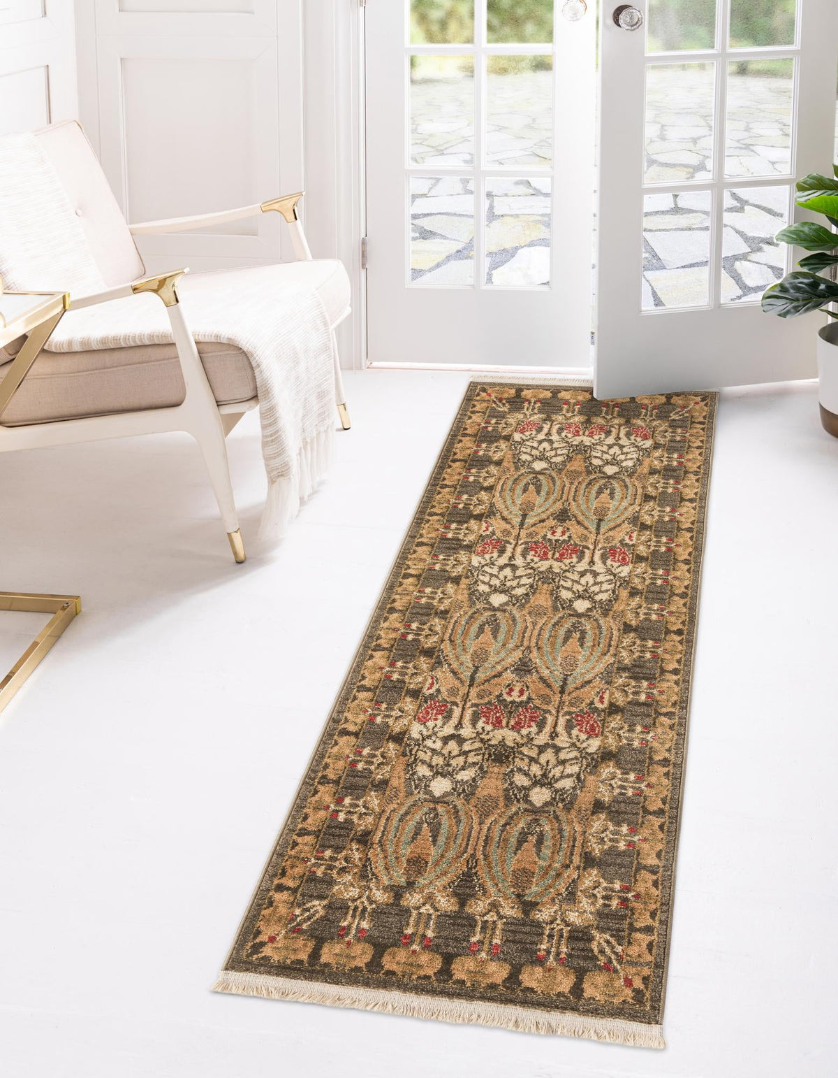 Chelsea Elegance Collection Area Rug -  Brompton (Brown) Runner Brown  lifestyle 51