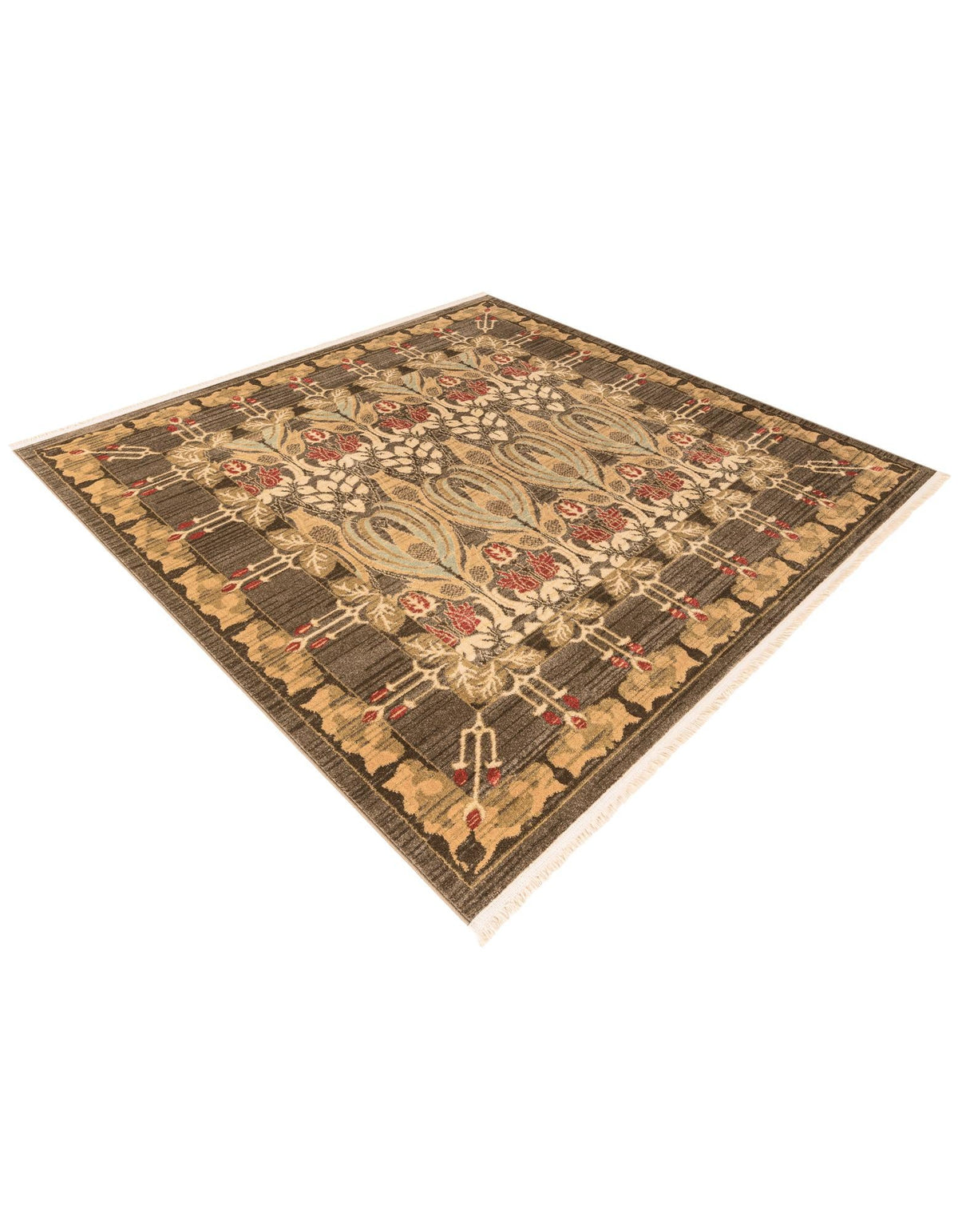 Chelsea Elegance Collection Area Rug -  Brompton (Brown) Square Brown  lifestyle 74