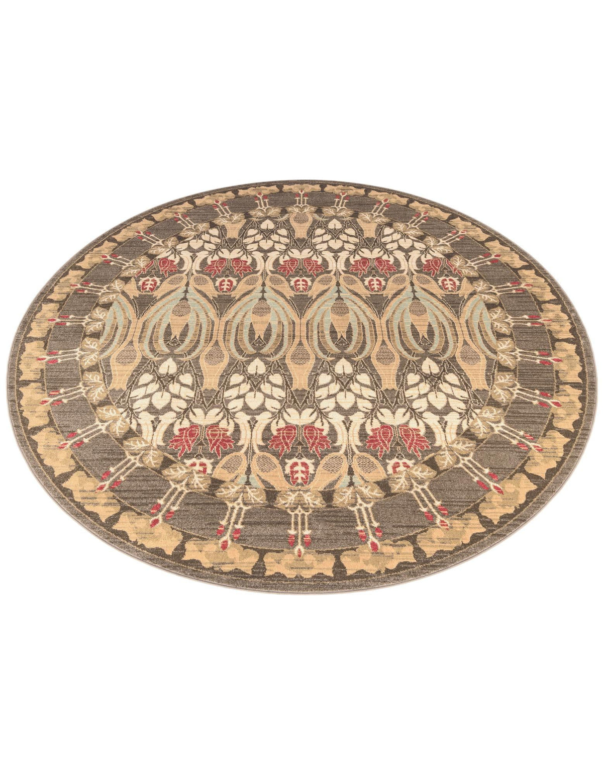Chelsea Elegance Collection Area Rug -  Brompton (Brown) Round Brown  lifestyle 67