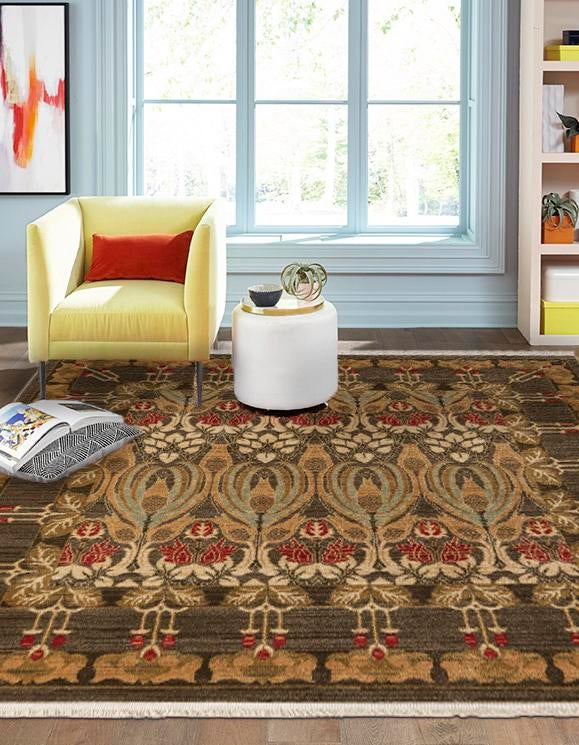 Chelsea Elegance Collection Area Rug -  Brompton (Brown) Square Brown  lifestyle 22
