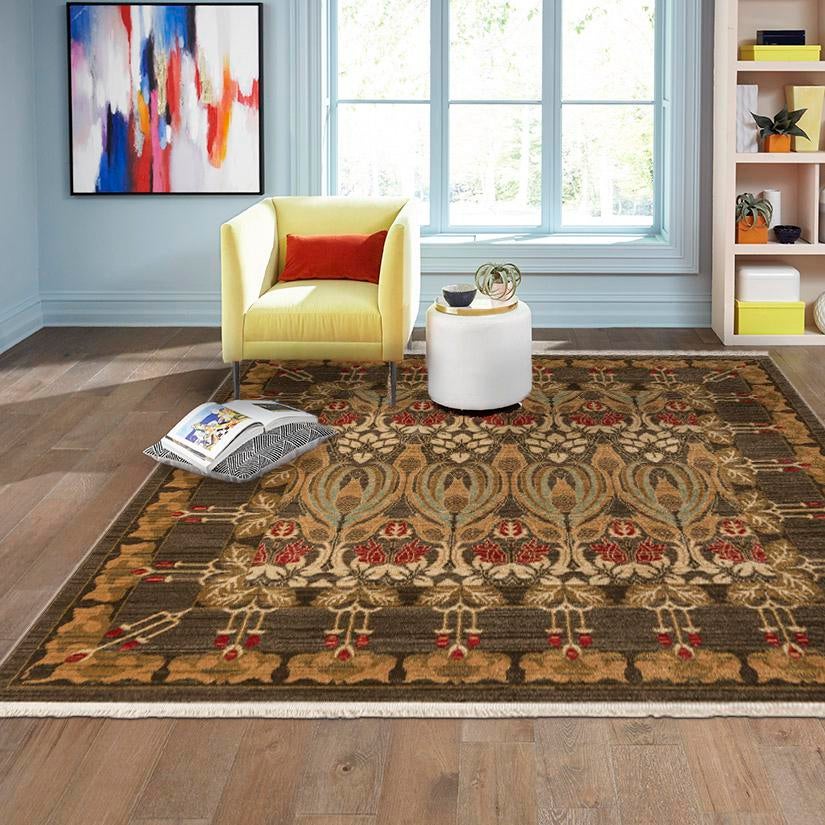 Chelsea Elegance Collection Area Rug -  Brompton (Brown) Square Brown  lifestyle 70