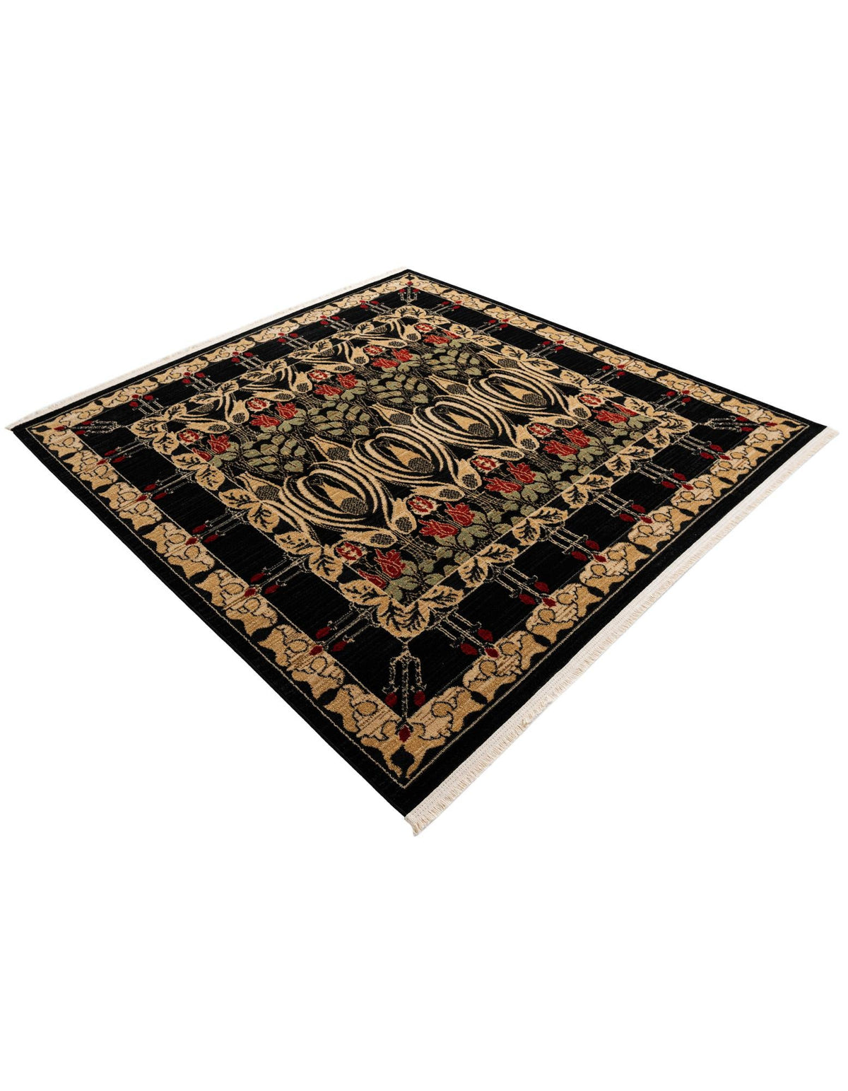 Chelsea Elegance Collection Area Rug -  Brompton (Black) Square Black  lifestyle 49