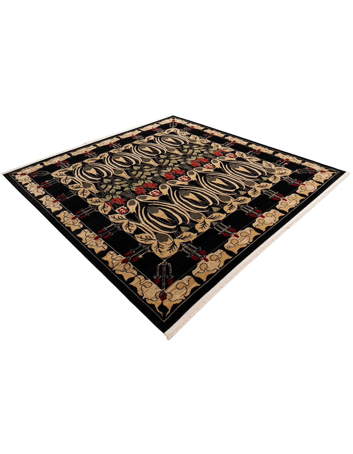 Chelsea Elegance Collection Area Rug -  Brompton (Black) Square Black  lifestyle 51