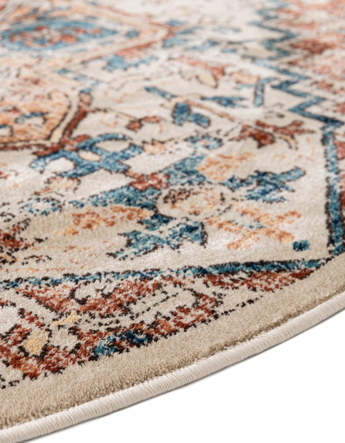 Copenhagen Dahlia Collection Area Rug -  Bispebjerg Round Beige  lifestyle 40